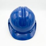 Casco de HDPE azul ajustable de 6 puntos
